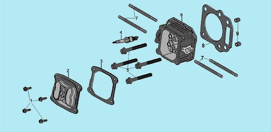 Детали головки цилиндра Champion G170-1VK/1