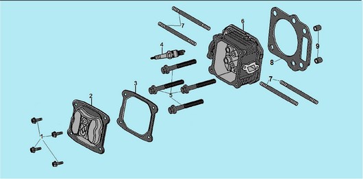Детали головки цилиндра Champion G170-1VK/2