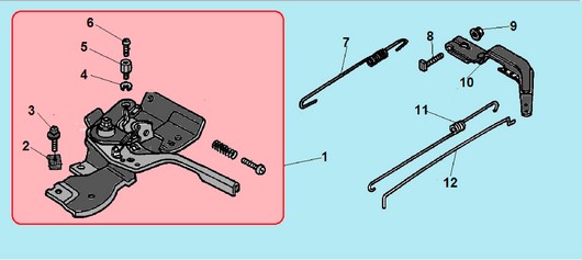 Рычаг регулятора оборотов Champion G201HK