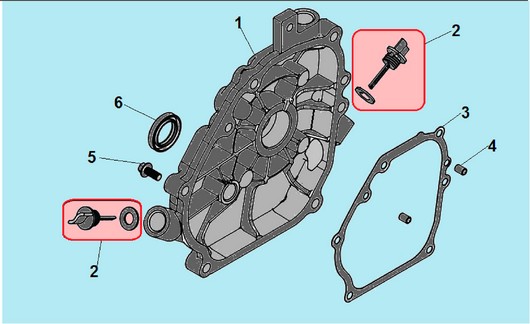 Детали крышки картера Champion G250HK