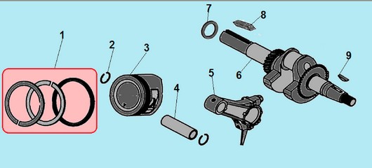 Детали поршневой группы Champion G250HK