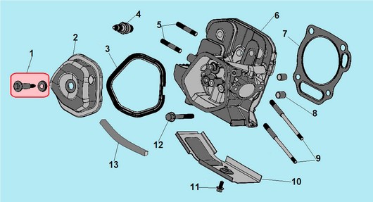 Детали головки цилиндра Champion G420HKDC