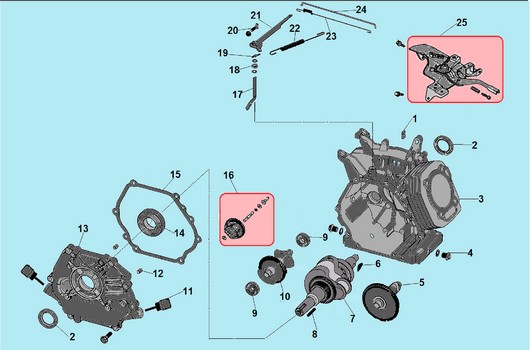 Детали картера Champion G420HKDC