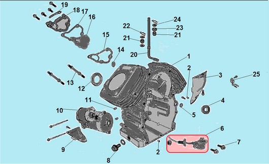 Детали картера Champion G680HKE