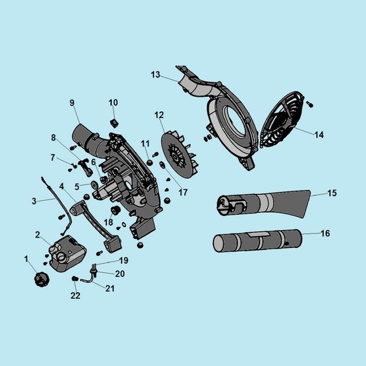 Крыльчатка и топливный бак Champion GB227