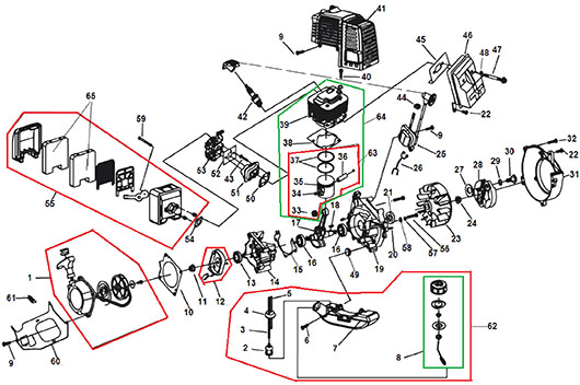 Детали двигателя Champion GC243
