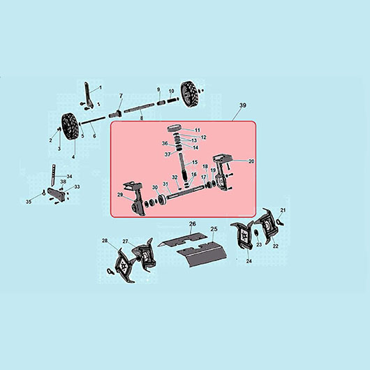 Фрезы, редуктор и колеса Champion GC243E