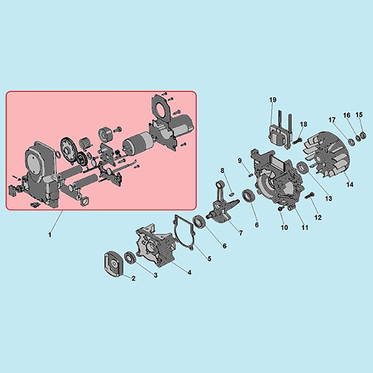 Стартер, коленвал, магнето и маховик Champion GC243E
