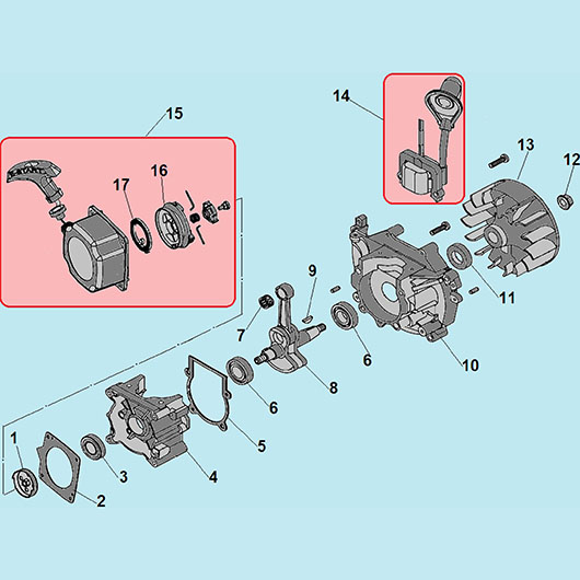 Стартер, магнето и маховик Champion GC252