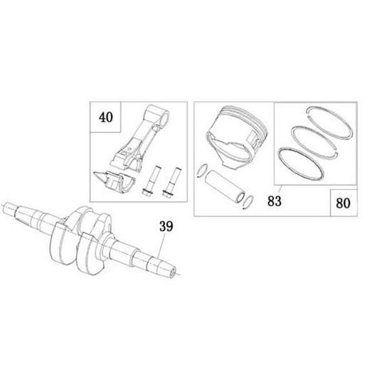 Поршень и коленвал Champion GG2801