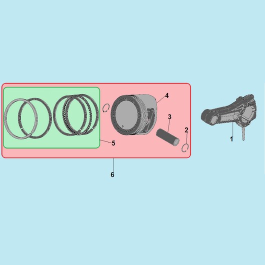 Поршень и шатун Champion GG3301C