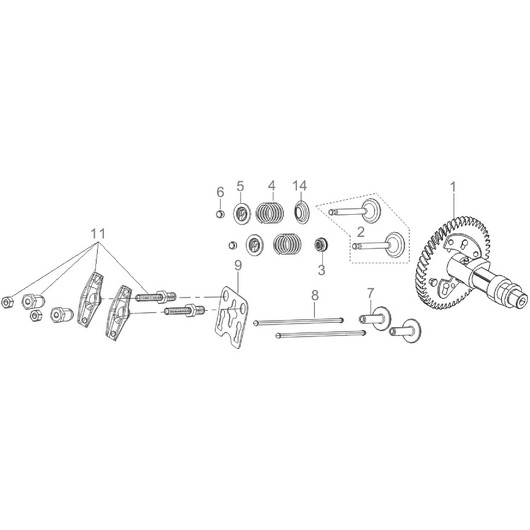 Распредвал и клапана Champion GG6500-3