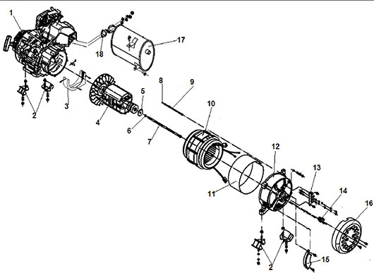 Ротор, статор и АВР Champion GG7200E