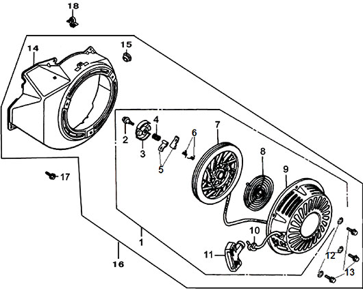 Стартёр бензогенератора Champion GG8000