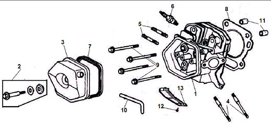 Головка цилиндра Champion GG8000E