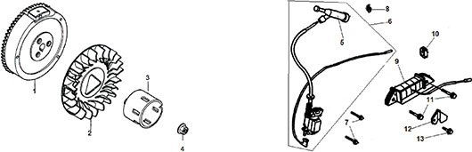 Магнето, маховик бензогенератора Champion GG8000E