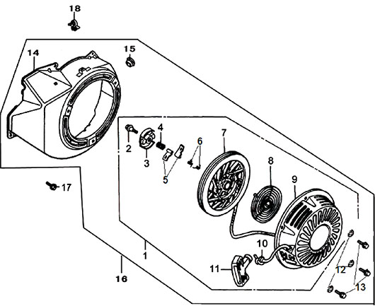 Стартёр бензогенератора Champion GG8000E