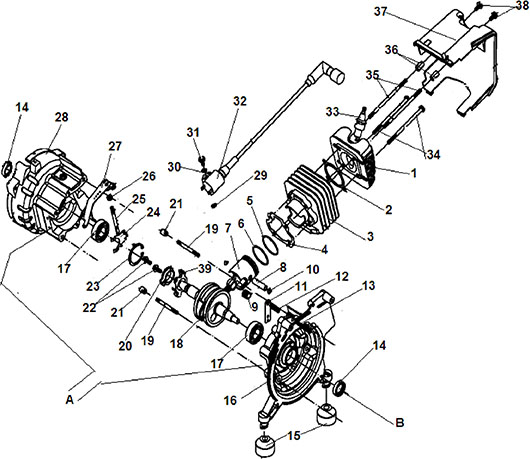Детали двигателя Champion GG950DC