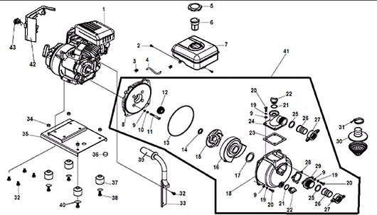 Насос мотопомпы Champion GP40
