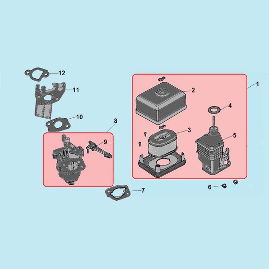 Карбюратор и воздушный фильтр Champion GP55