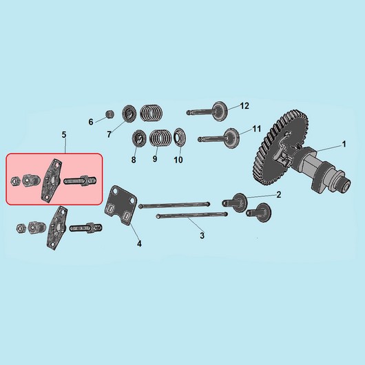 Распредвал и клапана Champion GP80
