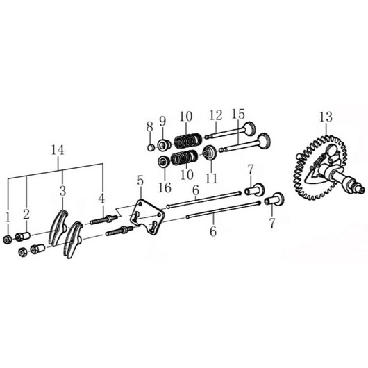 Распредвал и клапана GSC5140