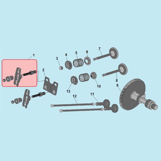 Распредвал и клапана Champion GTP80H