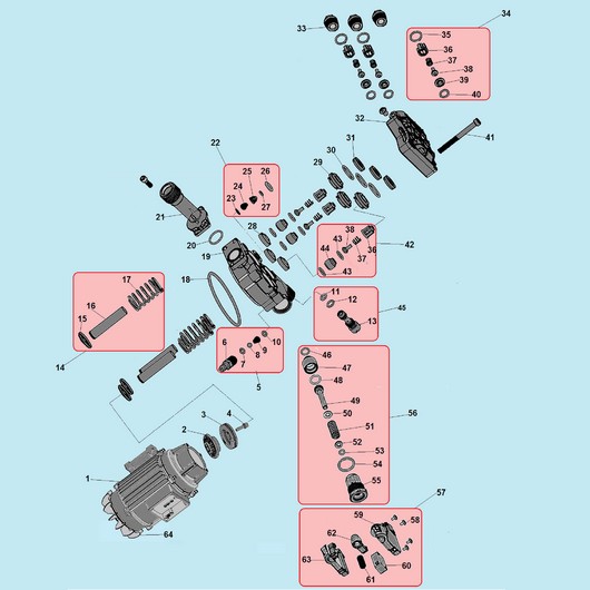 Электродвигатель, поршень и клапана Champion HP5240