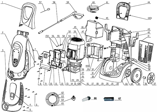 Двигатель и корпус Champion HP6170