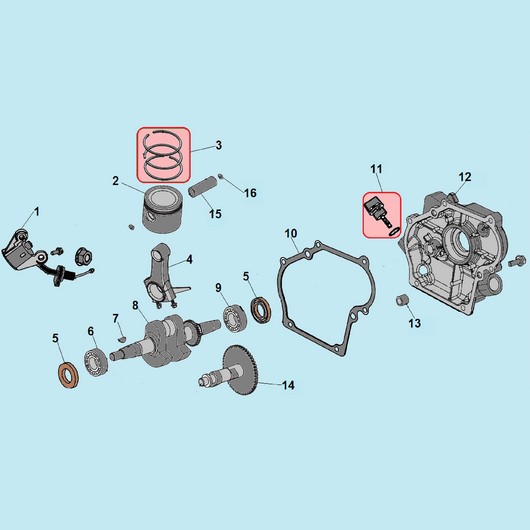 Поршень и коленвал Champion IGG1200