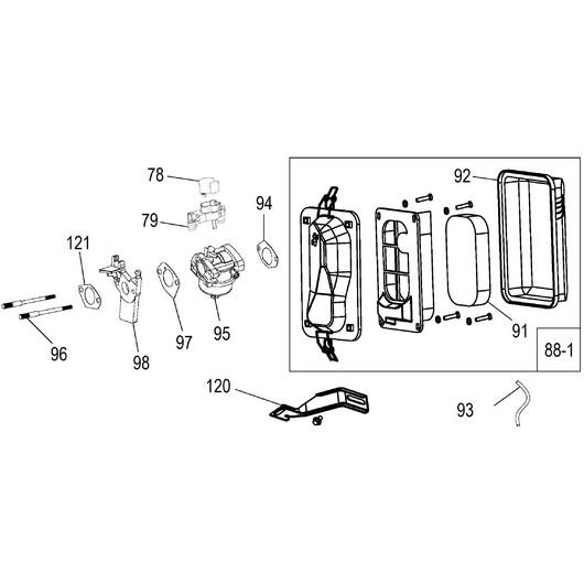 Карбюратор и воздушный фильтр Champion IGG3200