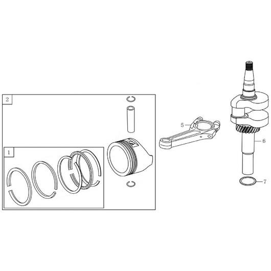 Поршень и коленвал Champion LM4122