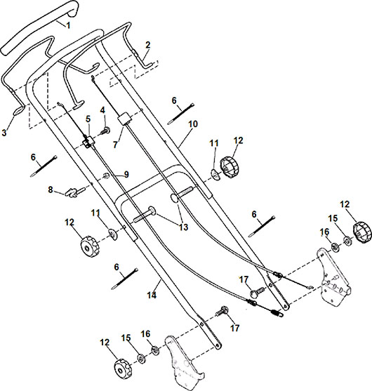 Тросы и рукоятки управления Champion LM4133BS