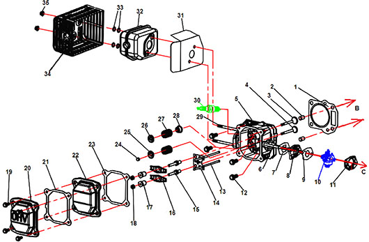 Головка цилиндра Champion LM4626