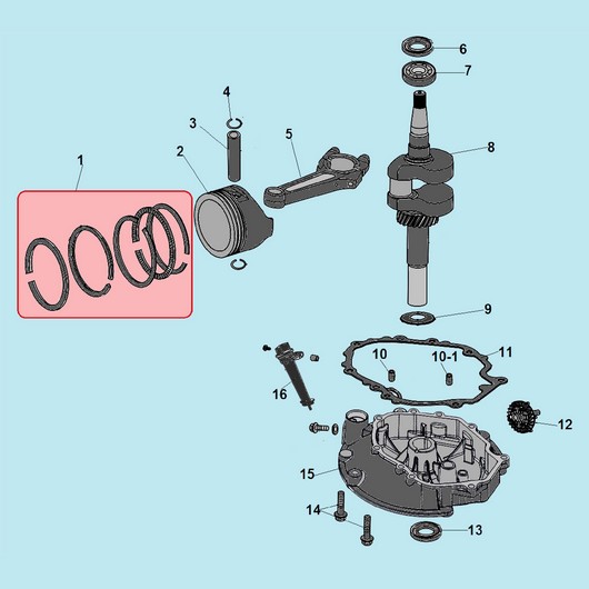 Поршень и коленвал Champion LM4840