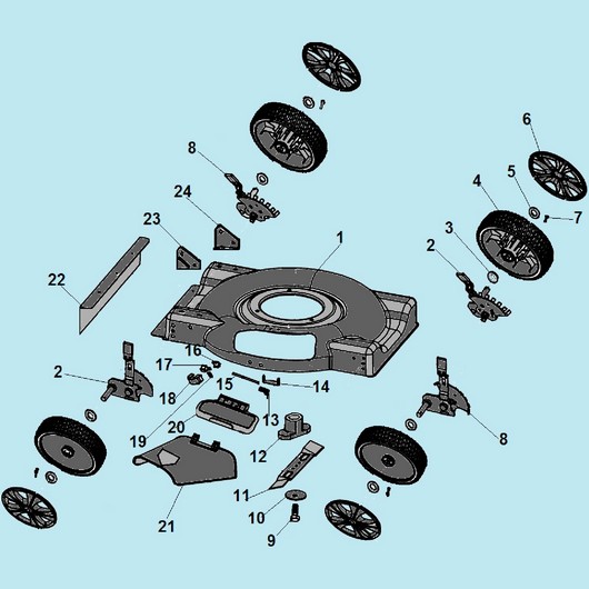 Дека, колеса и оси Champion LM5127BS