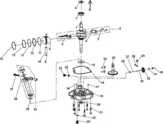 Коленвал, поршень Champion LM5130