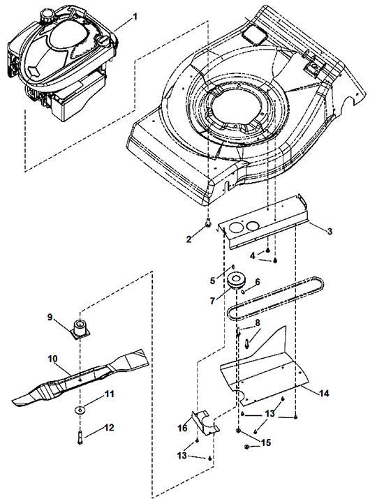 Нож газонокосилки Champion LM5344BS