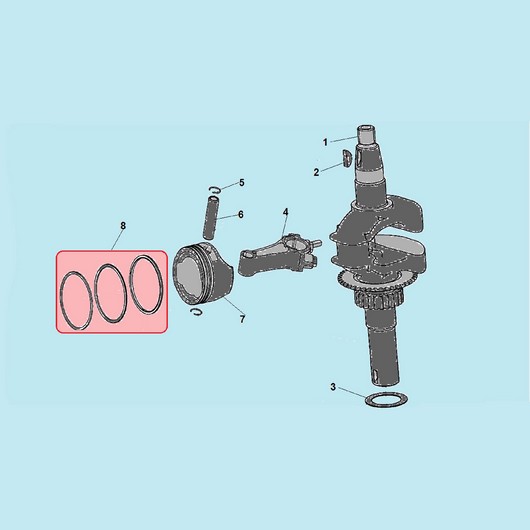 Поршень и коленвал Champion LMH5640