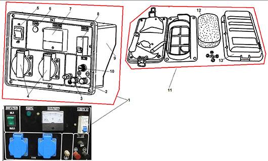 Панель управления и воздушный фильтр Champion LPG2500