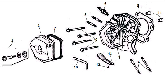 Головка цилиндра Champion LPG6500E