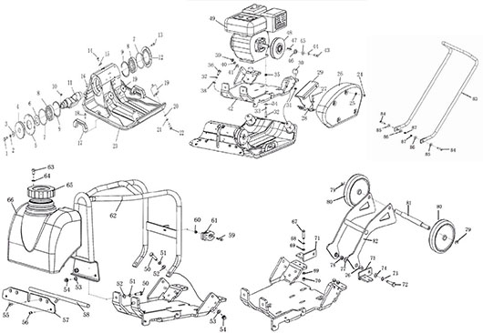 Запчасти для виброплиты Champion PC1150FT