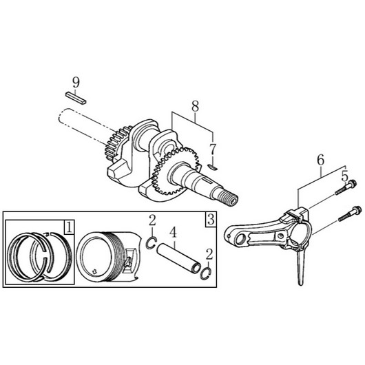 Поршень и коленвал Champion PC1151FT