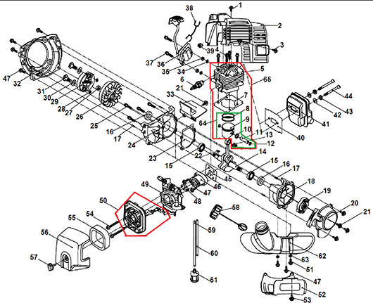 Детали двигателя Champion PP126