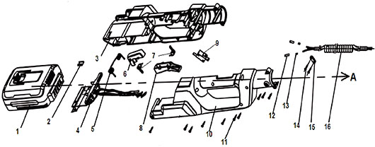 Корпус, аккумулятор Champion PPB360