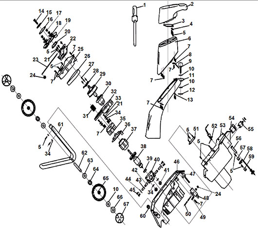 Запчасти для измельчителя Champion SH250