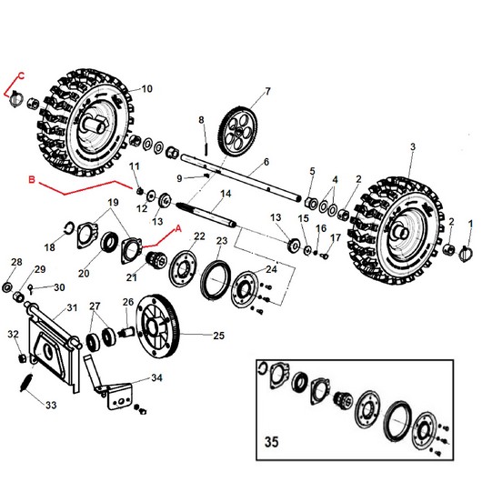 Привод колес Champion ST761E