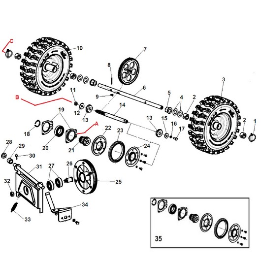 Привод колес Champion ST762E