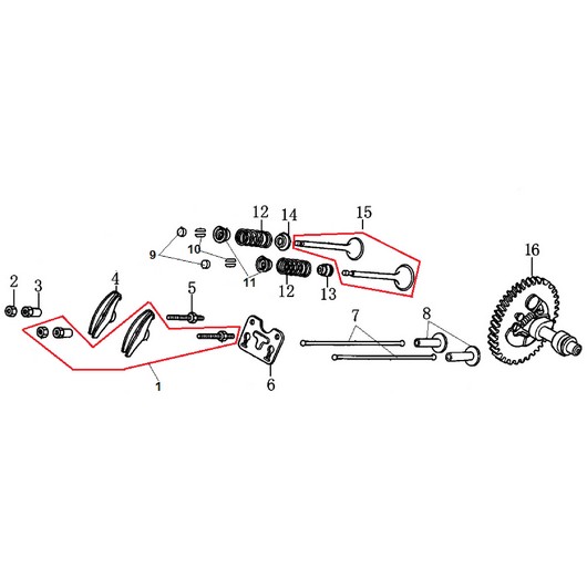 Распредвал и клапана Champion ST1170E