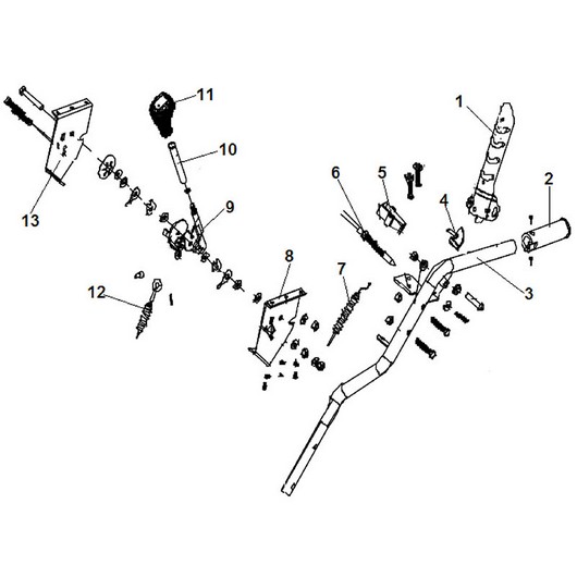 Детали рукояток управления Champion ST1170E